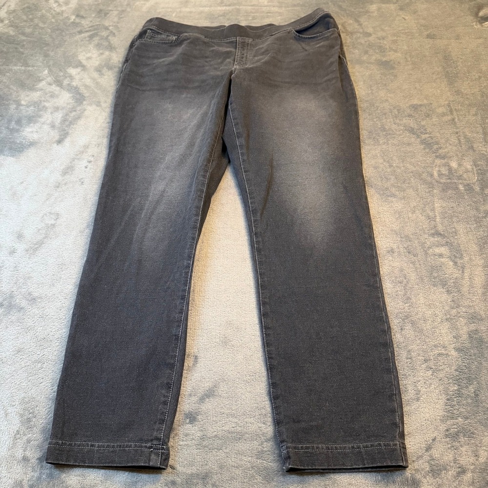 Pure‎ Jill Jeggings Womens Medium Petite Black Stretch Pull On Denim Style Pants
